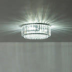 Moderno Lampadario Rotondo a Drumm di Cristallo con 3 Luci