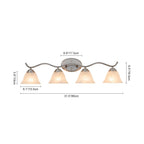 Moderna Applique da Bagno a Campana in Marmo con 4 Luci
