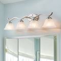 Moderna Applique da Bagno a Campana in Marmo con 4 Luci