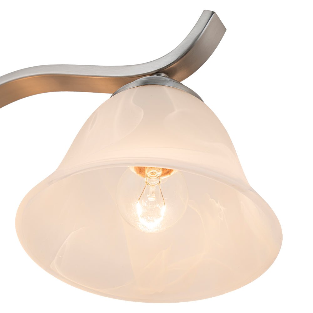 Moderna Applique da Bagno a Campana in Marmo con 4 Luci