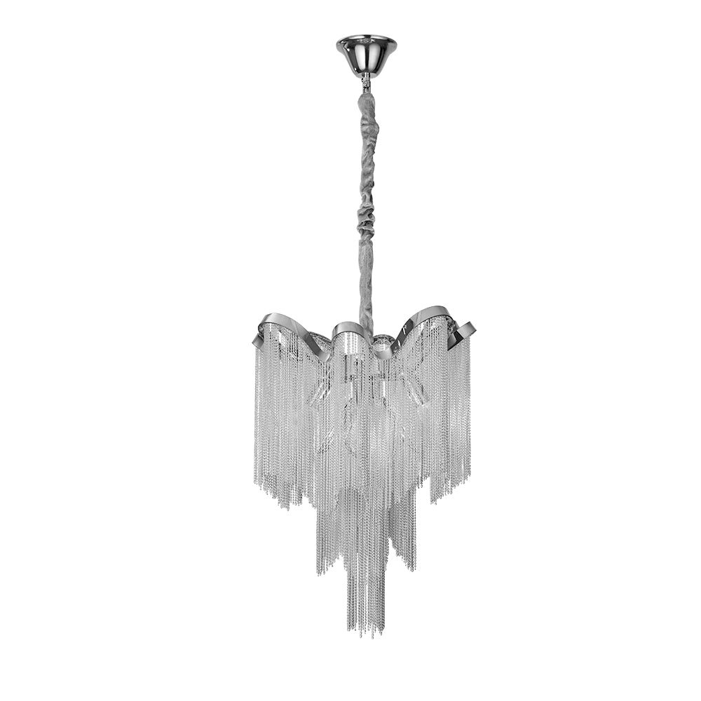Moderno Lampadario a Catena con Frange a 4 Luci