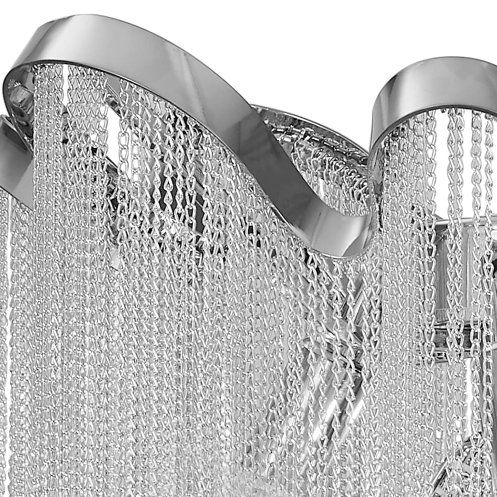 Moderno Lampadario a Catena con Frange a 4 Luci