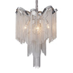 Moderno Lampadario a Catena con Frange a 4 Luci
