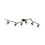 Moderna Lampada da Soffitto a Spot con 6 Luci e Accenti in Cristallo con Teste Rotabili