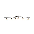 Moderna Lampada da Soffitto a Spot con 6 Luci e Accenti in Cristallo con Teste Rotabili