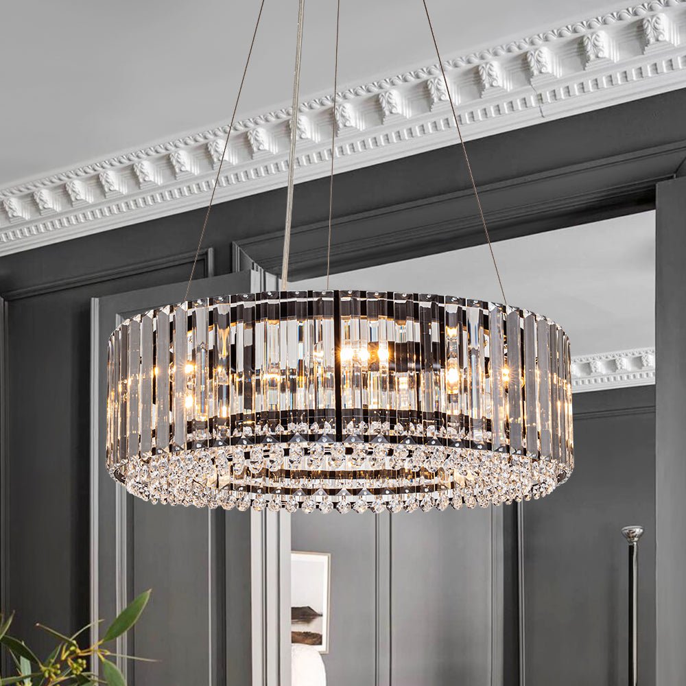 Moderno Lampadario a Sfera in Vetro con 6 Lumi