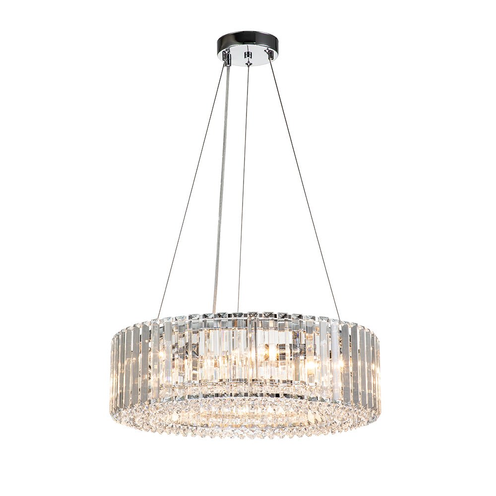 Moderno Lampadario a Sfera in Vetro con 6 Lumi