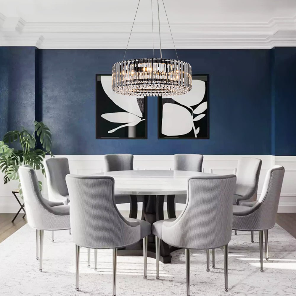 Moderno Lampadario a Sfera in Vetro con 6 Lumi