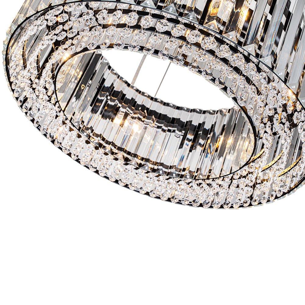 Moderno Lampadario a Sfera in Vetro con 6 Lumi