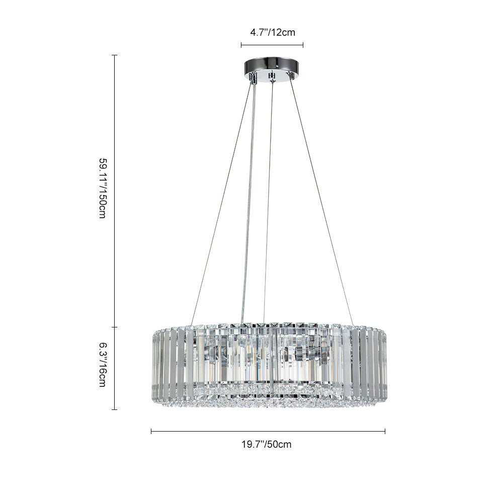 Moderno Lampadario a Sfera in Vetro con 6 Lumi