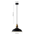 Lampada a Cupola Singola Nera e Rame Moderna