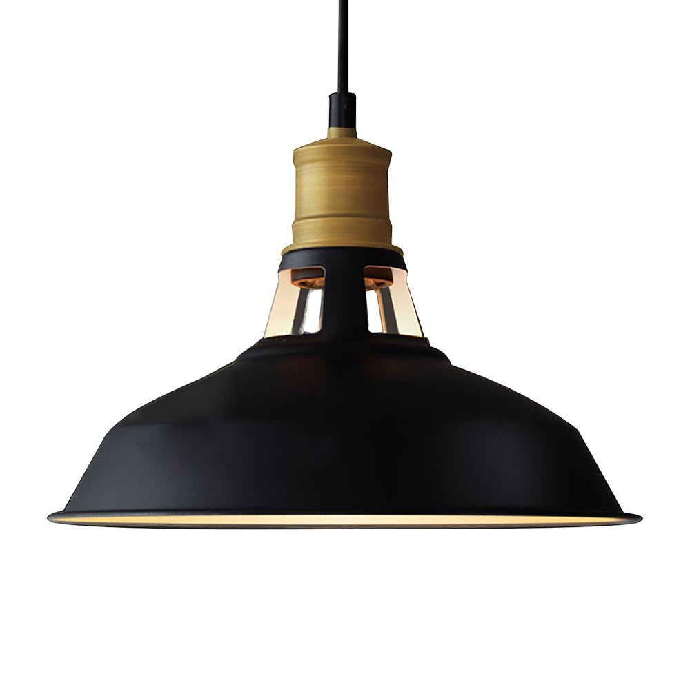 Lampada a Cupola Singola Nera e Rame Moderna
