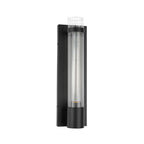 Applique da bagno moderna in vetro cilindrico fluted con 1 luce