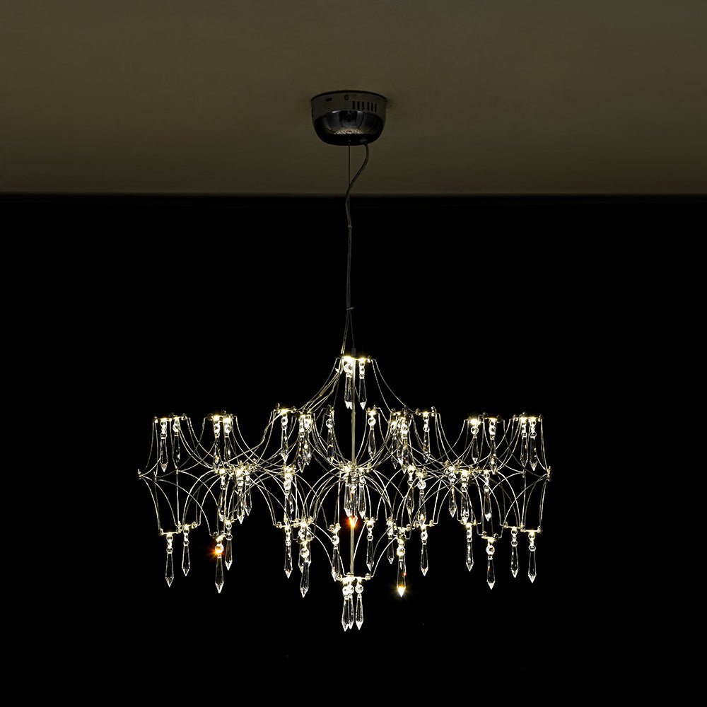 Moderno Creativo LED Cristallo Lucciola Luster Lampadario Stellato