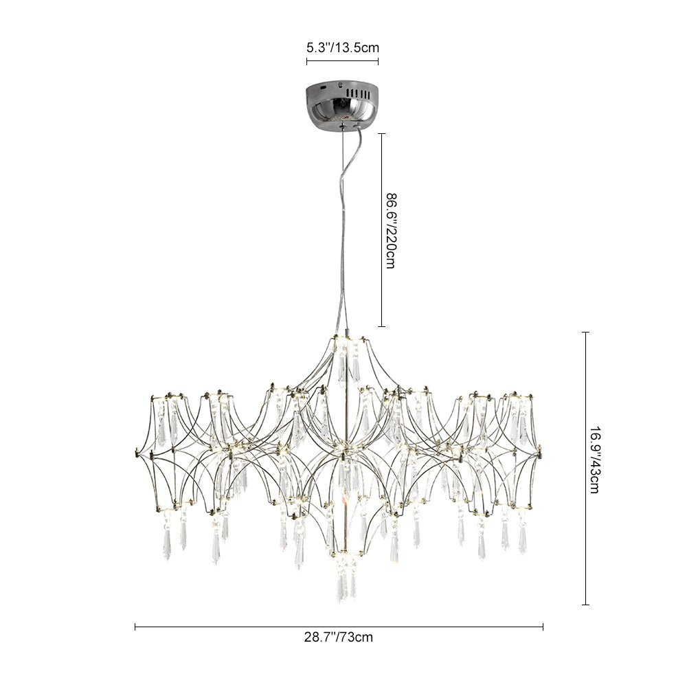 Moderno Creativo LED Cristallo Lucciola Luster Lampadario Stellato