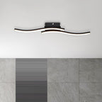 Moderno Lampadario LED Curvo Semi Flush per Bagno