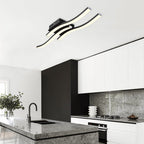 Moderno Lampadario LED Curvo Semi Flush per Bagno