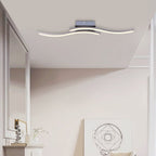 Moderno Lampadario LED Curvo Semi Flush per Bagno