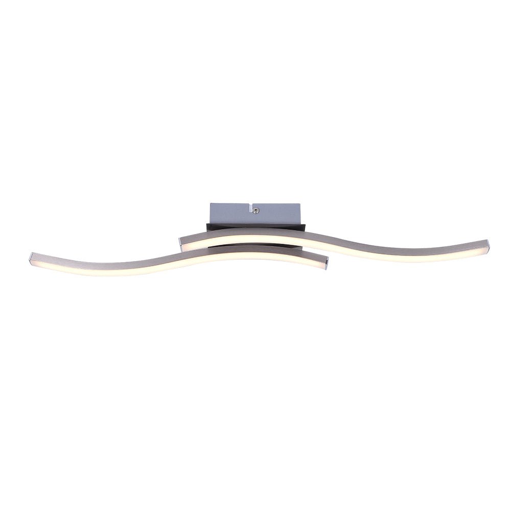 Moderno Lampadario LED Curvo Semi Flush per Bagno