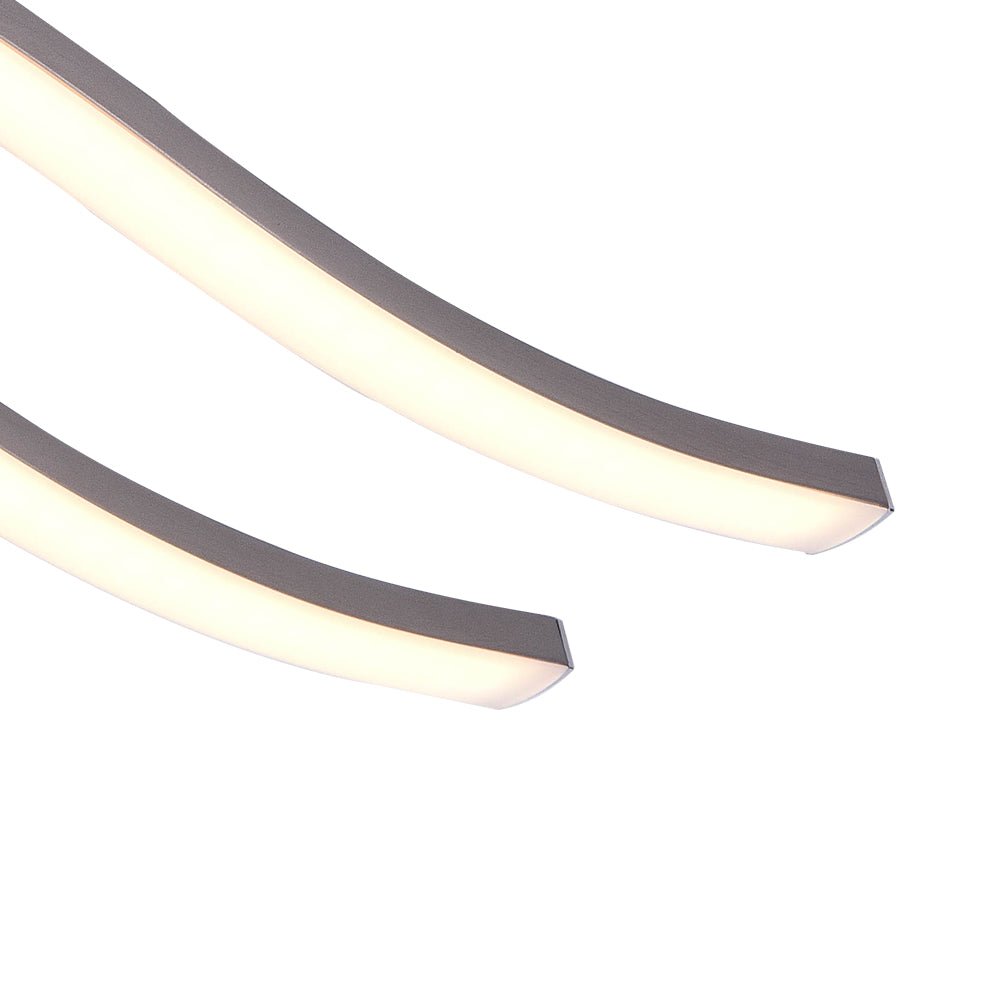 Moderno Lampadario LED Curvo Semi Flush per Bagno
