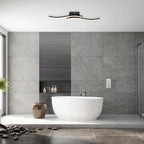 Moderno Lampadario LED Curvo Semi Flush per Bagno