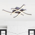Moderno Lampadario LED Curvo Semi Flush per Bagno