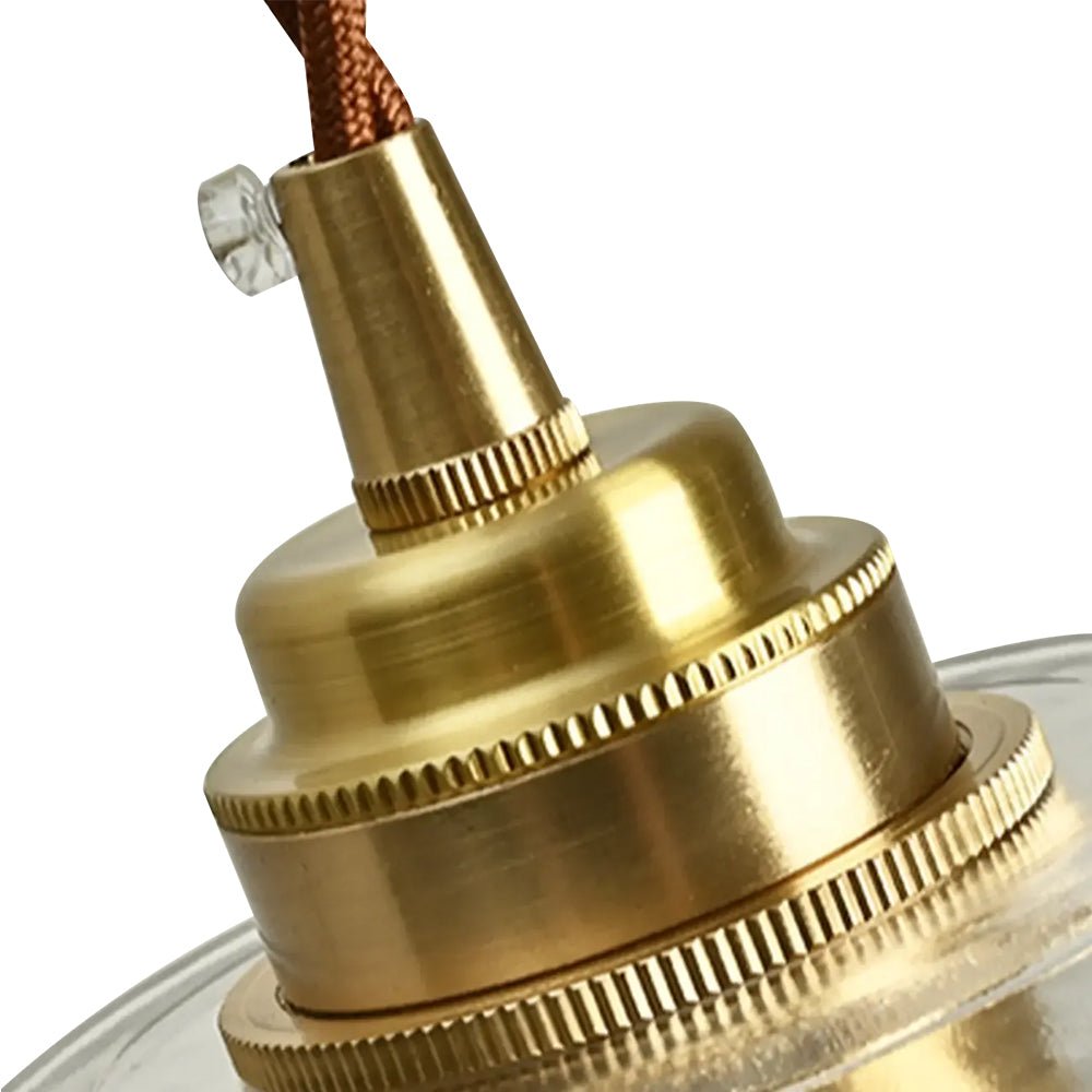Lampada a sospensione in vetro a forma di cupola a coste, moderna, con 1 luce