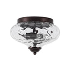 Modern Farmhouse 2-Luce Vetro Acqua Flush Mount
