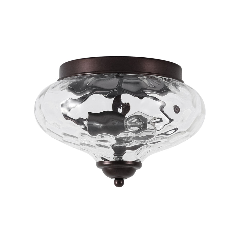 Modern Farmhouse 2-Luce Vetro Acqua Flush Mount