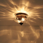 Modern Farmhouse 2-Luce Vetro Acqua Flush Mount