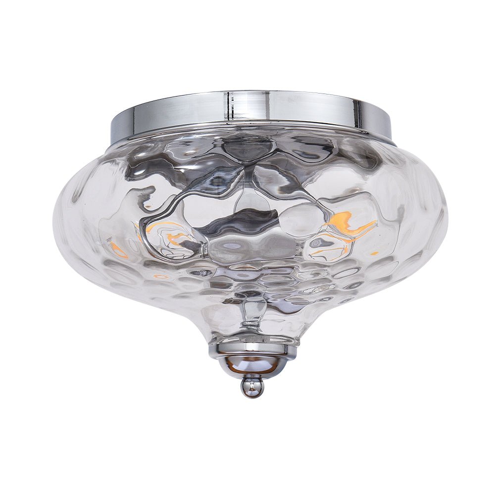 Modern Farmhouse 2-Luce Vetro Acqua Flush Mount