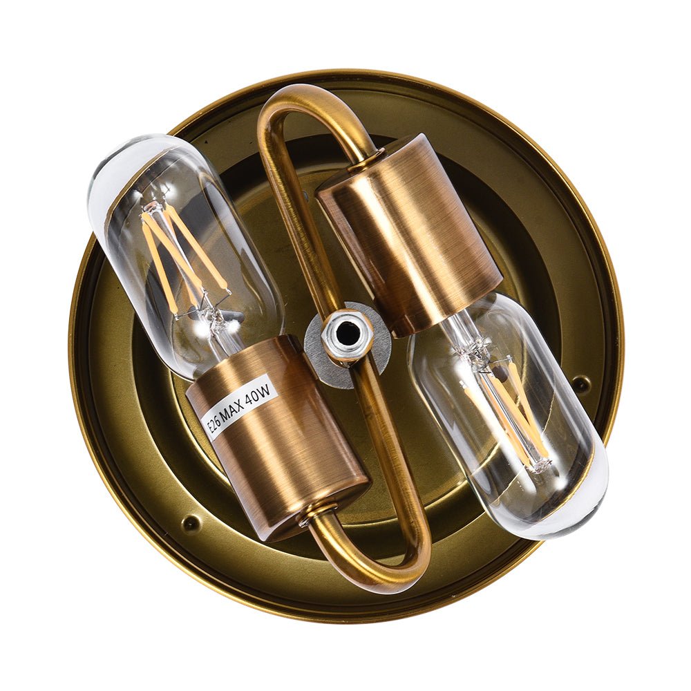 Modern Farmhouse 2-Luce Vetro Acqua Flush Mount
