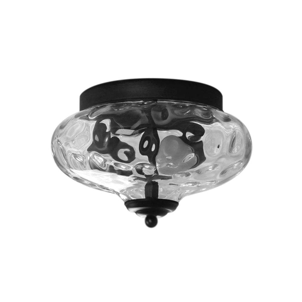 Modern Farmhouse 2-Luce Vetro Acqua Flush Mount