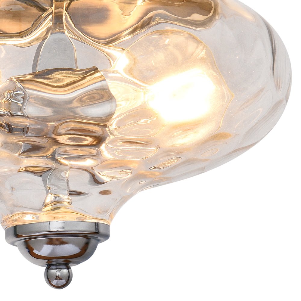 Modern Farmhouse 2-Luce Vetro Acqua Flush Mount