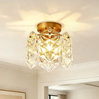 Moderno Glam 1-Luce Fiore di Neve Cristallo Vetro Semi Flush Mount