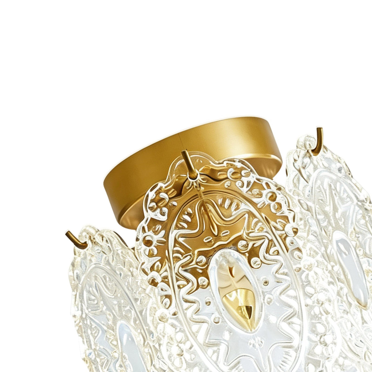 Moderno Glam 1-Luce Fiore di Neve Cristallo Vetro Semi Flush Mount