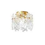 Moderno Glam 1-Luce Fiore di Neve Cristallo Vetro Semi Flush Mount