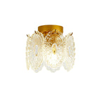 Moderno Glam 1-Luce Fiore di Neve Cristallo Vetro Semi Flush Mount