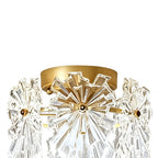 Moderno Glam 1-Luce Fiore di Neve Cristallo Vetro Semi Flush Mount