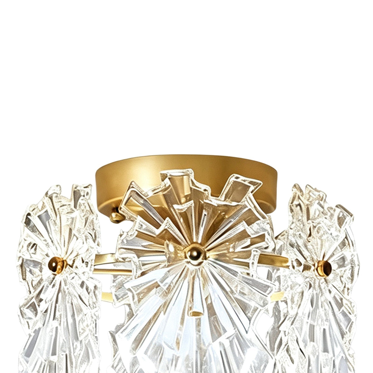 Moderno Glam 1-Luce Fiore di Neve Cristallo Vetro Semi Flush Mount