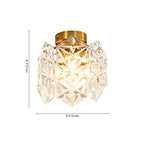Moderno Glam 1-Luce Fiore di Neve Cristallo Vetro Semi Flush Mount
