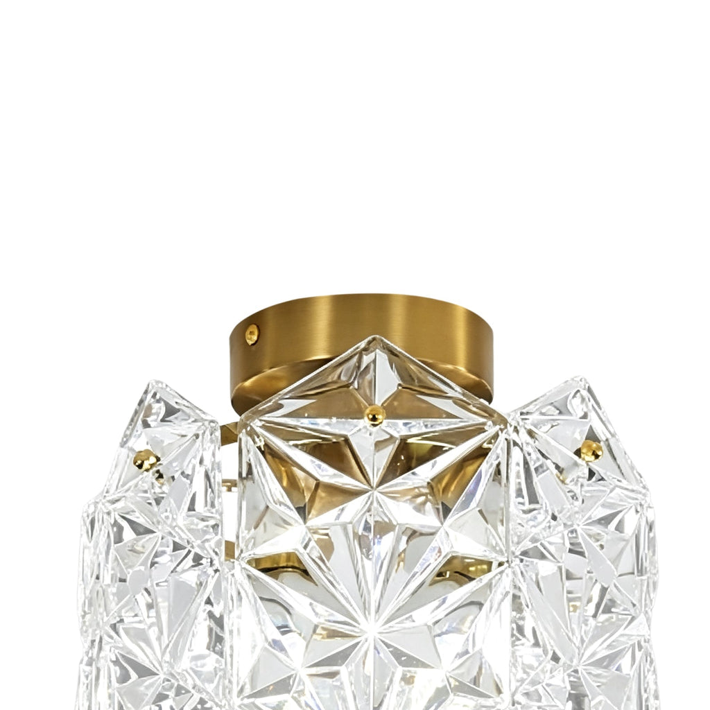 Moderno Glam 1-Luce Fiore di Neve Cristallo Vetro Semi Flush Mount