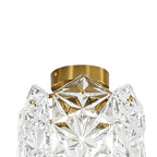 Moderno Glam 1-Luce Fiore di Neve Cristallo Vetro Semi Flush Mount