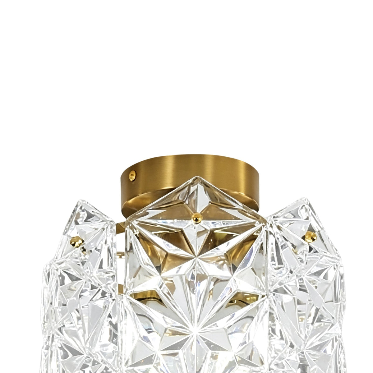 Moderno Glam 1-Luce Fiore di Neve Cristallo Vetro Semi Flush Mount