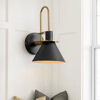 Moderna Luce da Parete a Cono con 1 Lampadina per Comodino