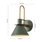 Moderna Luce da Parete a Cono con 1 Lampadina per Comodino