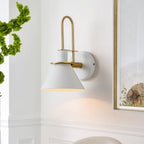 Moderna Luce da Parete a Cono con 1 Lampadina per Comodino