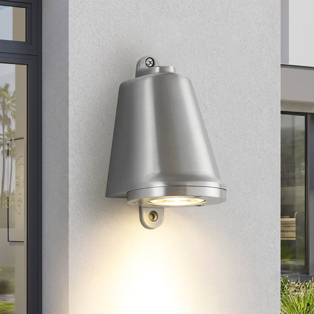 Moderna Industriale Lampada da Parete LED Esterno a Campana 1 Luce IP65