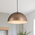 Lampada a sospensione in metallo a cupola con 1 luce per zona pranzo
