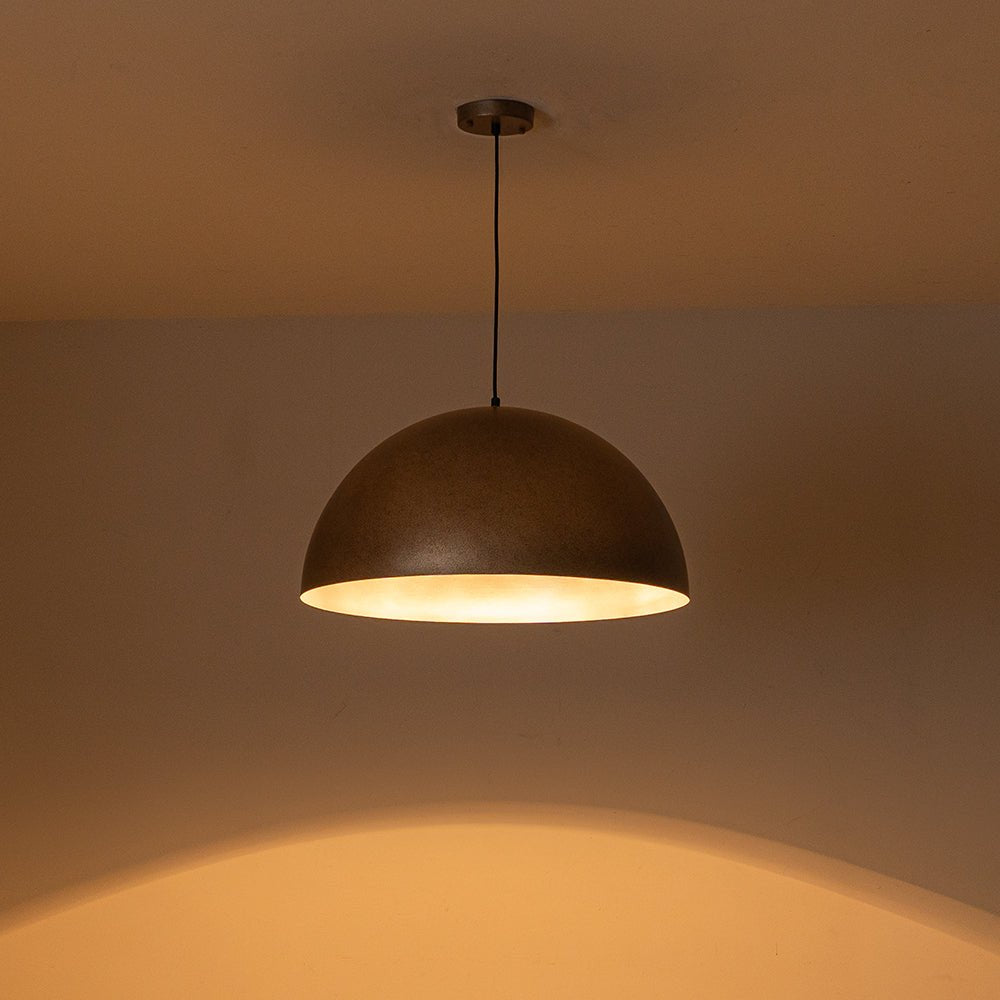 Lampada a sospensione in metallo a cupola con 1 luce per zona pranzo